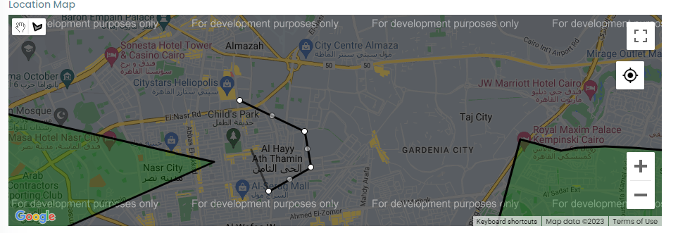 City mapping tool screenshot